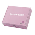 Custom Logo Printed Embossed Curated Gift Boxes with Recycled Pink Packaging for Shoe Clothing Socks Shipping