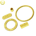 Gold Plated Buckle Set Lingerie Accessories Zinc Alloy Adjuster Metal Slider Rings Tags for Swimwear Straps