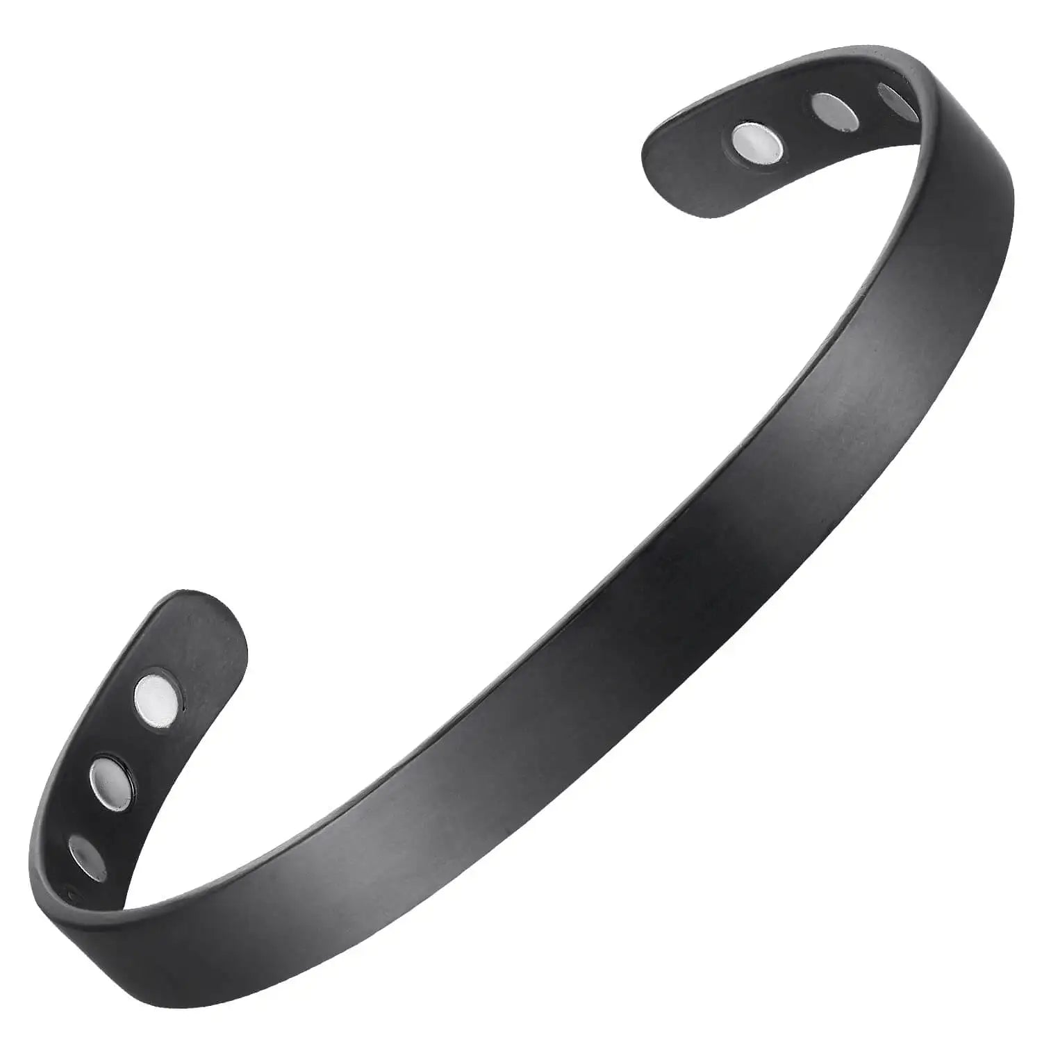 Fashion Hot Sale Adjustable Vintage Magnetic Therapy Titanium Cuff Bracelet Pain Relief Unisex Waterproof Silver/Black Plating
