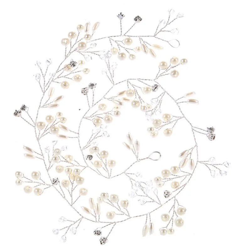 Swiyi Bridal Wedding Hair Accessory Gold Silver Extra Long Comb Clips Vine Pearl Crystal Beads Fashionable Fine Workmanship