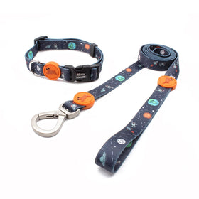 2026 Summer Luxury Polyester Dog Collar Leash Custom Wholesale Breakaway Pet Tag Engraved Laser Logo Printed Pattern