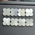 HQ Gems 14x14x2mm Four Leaf Clover Stones Hight Quality Mother of Pearl Beads White Color Shell
