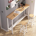High Wooden Restaurant Tall Dining Stool Simple Bar Table