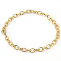 INS Simple Stainless Steel 18K Gold Plated O Chain Necklace Bracelet Titanium Steel Blank Link Chain Necklace Jewelry Set