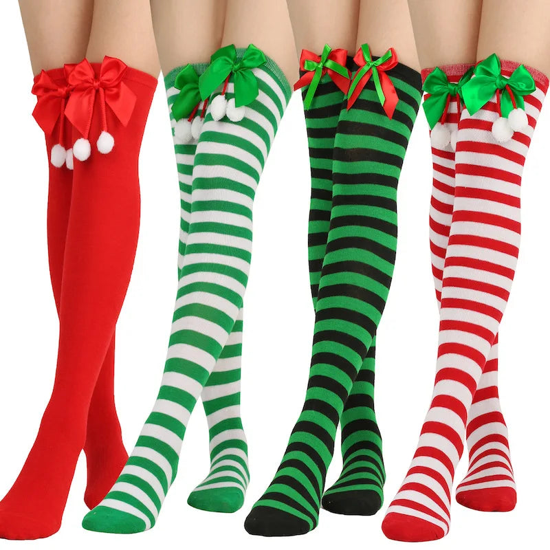 Christmas Novelty Socks Women's Slouch Socks for Women Winter Stocking Cheap Funny Knee High Socks for Girls