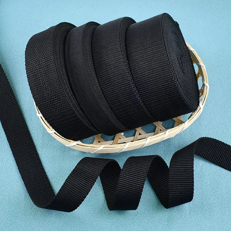 Deepeel RD213 20mm Black DIY Webbing Multi-Size Thick Webbing Accessories for Clothing Shoes Home Textiles Sustainable Use