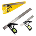 100mm/150mm/300mm Metric Adjustable Stainless Steel Multiple Functions Combination Square Right Angle Ruler Combo Square