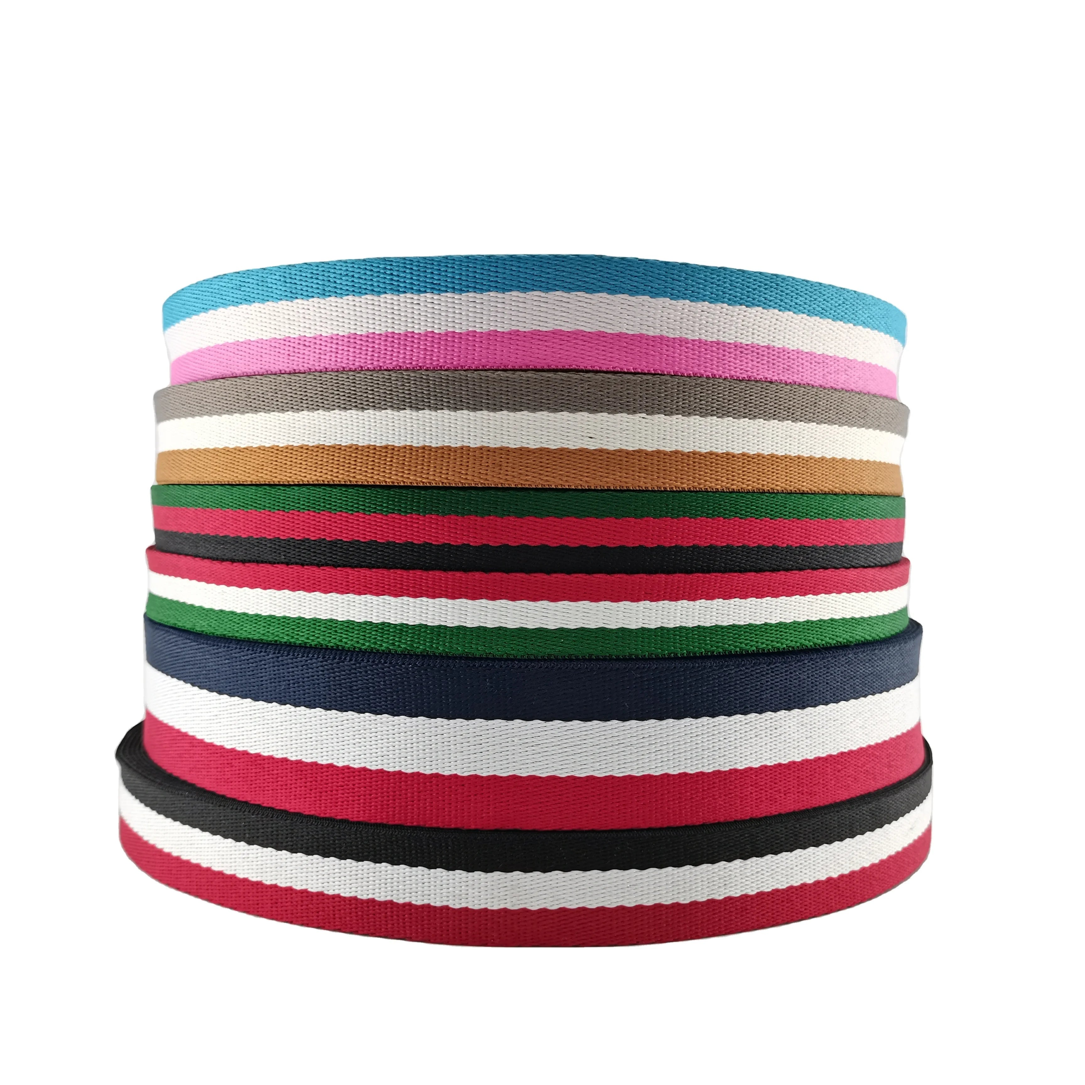 Factory Polyester Webbing for Bag Strap Intercolor Twill Ribbon for Camera Guitar Shoulder Strap