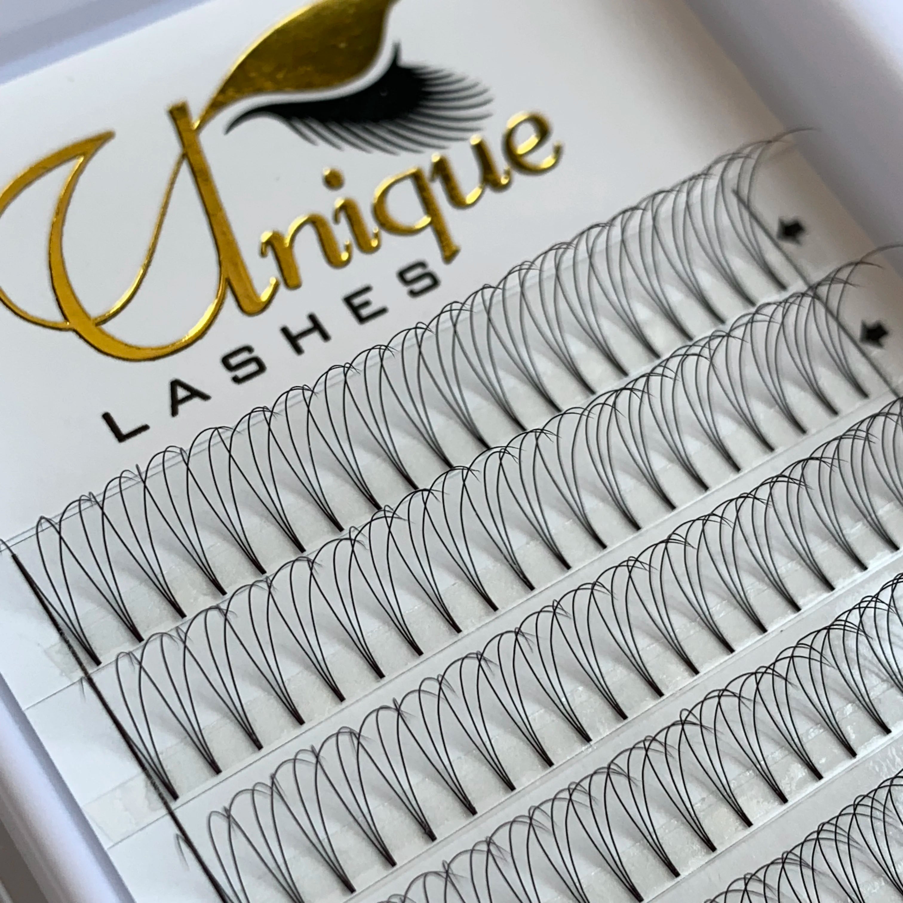 In Stock 3D 4D 5D 6D 10D ultra Dark Black Short Stem Lashes XXL Trays Pre Made Fans Eyelashes