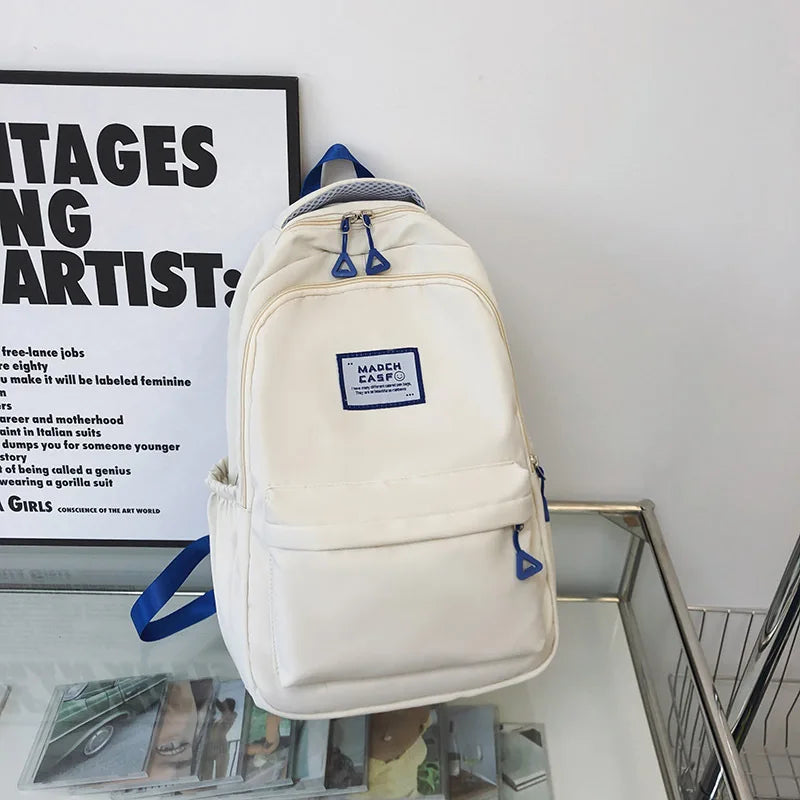 Ladies logo Beige Pictures  Sports Duffel Oxford Fabric Running Small Backpack Bag for Teenage Girl