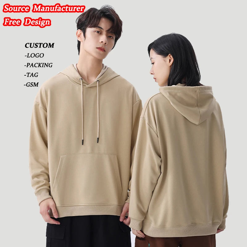 Factory Customisable 280Gsm Top Quality Thick Baggy Foam Print Hoodie Heavyweight Puff Printing Mens Hoodies&Sweatshirts Odm Oem