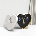 Personalized Logo Jewelry Set Box Packaging Cajas Para Joyas Heart Shape Tin Box for Necklace Jewellery