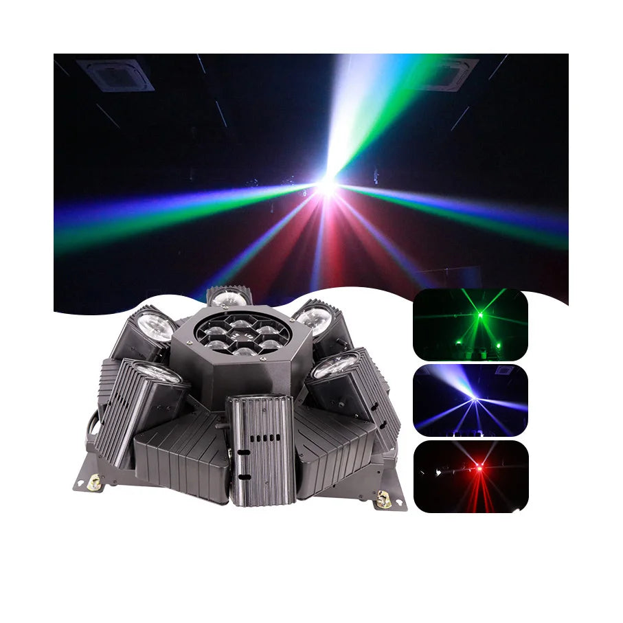 Disco Dj 6 Head Led Beam Lights 6Pcs Mini Bee Eyes Light Moving Light for Ktv Bar Nightclub