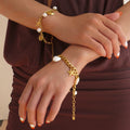 NEW VINTAGE SCALLOP STARFISH MARINE STYLE TRAVEL BRACELET Dazan New Ins 18k Gold Plated Stainless Steel Vacation Style Jewelry