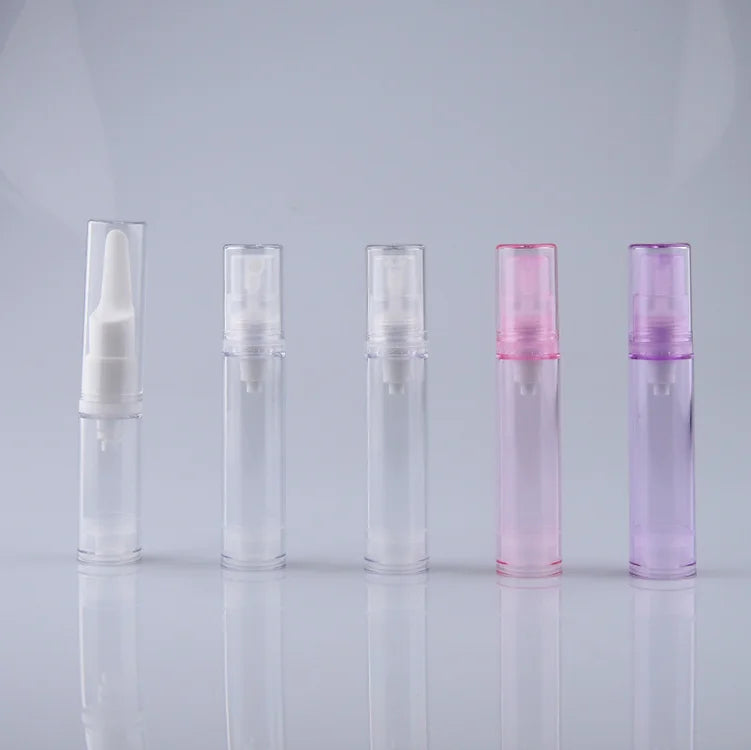 Colorful Empty Airless Pump Bottle 5ml 10ml 15ml for Eye Cream Packaging Refillable Travel Lotion Container Airless Spray Bottle
