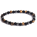 Wholesale 68mm  Natural Stone  for Men Women Unisex Charm Energy Obsidian Hematite Tiger Eye Black Agate Crystal Beads Bracelet