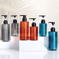 300ml 500ml Plastic Bottle for Hotel Empty Custom Black Shampoo and Conditioner Bottles Baby Foam Unique Lotion Bottles MegaBDM