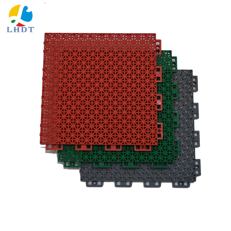 LHDT-2504 DIY Volleyball Court Flooring Material Outdoor Badminton Court Track Fiba 3x3 PP Tiles