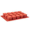 15 Cavity Square Silicone Chocolate Mold Mousse Cake Baking Molds for Dessert Cheesecake Truffle Caramels Jelly Brownie Soap