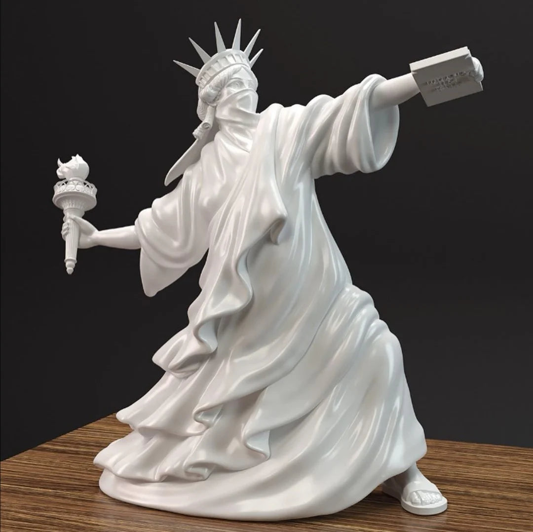 Wholesale Christmas Gifts Banksy  Torch Throwing Sculpture of Lady Liberty by Banksy  Home Decor Resin Craft