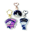Customize Your Own Design Print Custom Pendant Key Chain Acrylic Charm Glitter Epoxy Acrylic Charm Key Chain