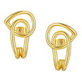 High Quality 18K Gold Plated Brass Irregular Water Droplets Design Stud Earrings E201186