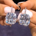 CAOSHI Pure Dainty Naked Radiant Cut Gemstone Women Crystal Clear Party Earring Sparkling Romantic Drop Earrings