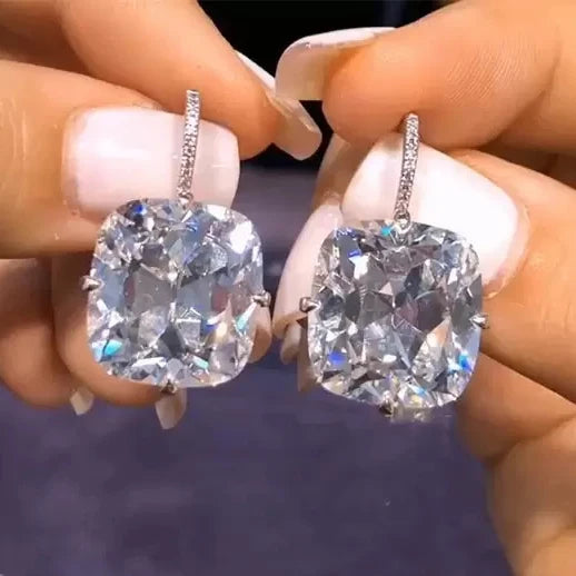 CAOSHI Pure Dainty Naked Radiant Cut Gemstone Women Crystal Clear Party Earring Sparkling Romantic Drop Earrings