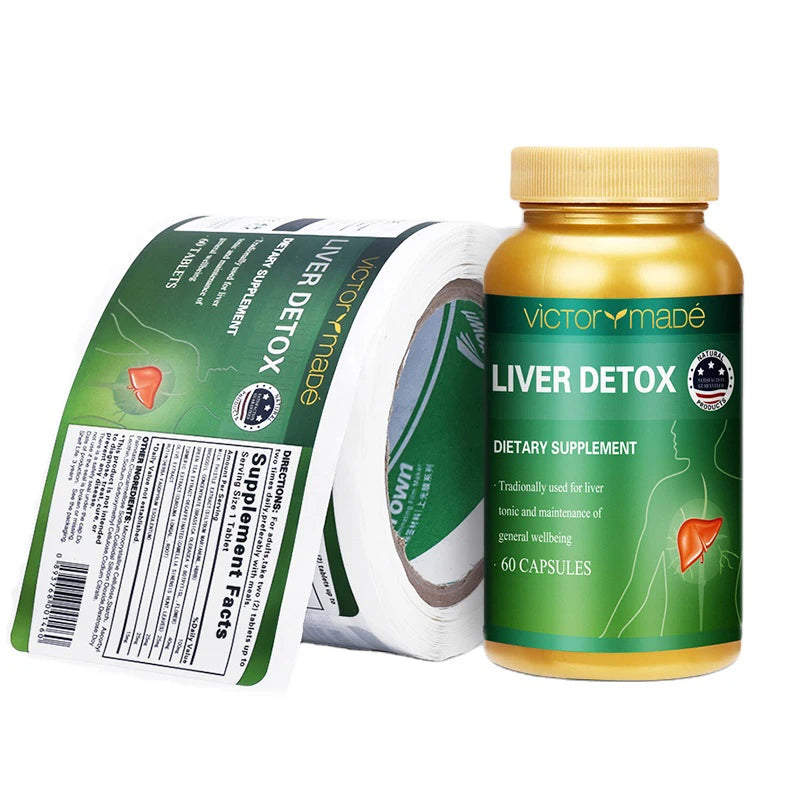 Label Sticker Printing Custom logo for Medicine Plastic and Glass Bottle Label
