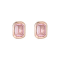 Simple Fashion Women Charm Earring Stainless Steel Gemstone Stud Earrings