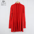 Knitwear Manufacturer Custom New Fall V Neck Knit Long Sleeved Coat Sweater Drop Shoulder Knitted Women Sweater Cardigans