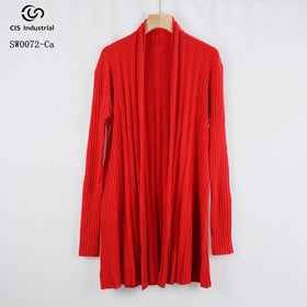 Knitwear Manufacturer Custom New Fall V Neck Knit Long Sleeved Coat Sweater Drop Shoulder Knitted Women Sweater Cardigans