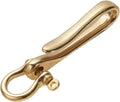 Heavy Duty Brass Key Ring Golden Solid U Shape Fish Hook Keychain for Men Women Wallet Chain Purse Accessory
