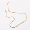 Fancy Women Lady Minimalist Jewelry PVD 18K Gold Plated Stainless Steel Beaded Snake Chain Necklace