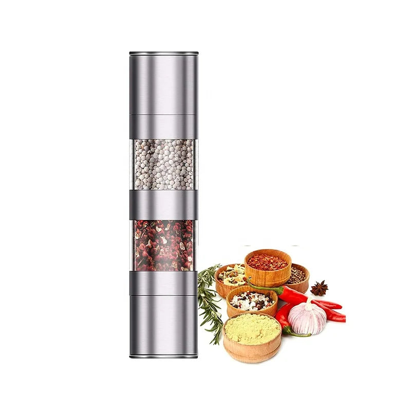 Factory Sale Wholesale Stainless Steel Grinder Salt and Pepper 2 in 1