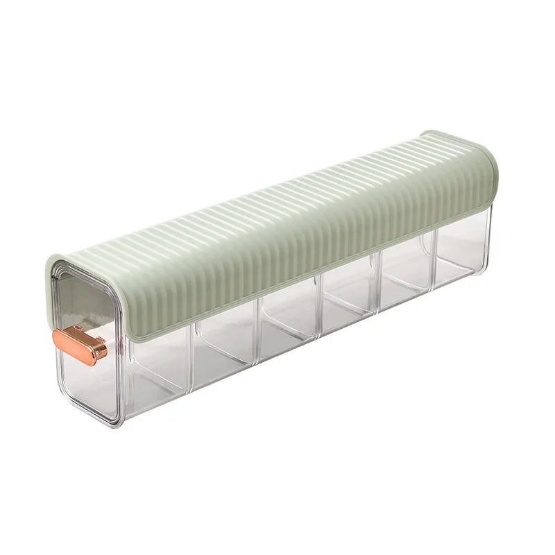 Transparent Plastic Wall-mounted Storage Box 6 Slots Detachable Dividers for Underwear Socks Bras Panties Organization Wardrobe