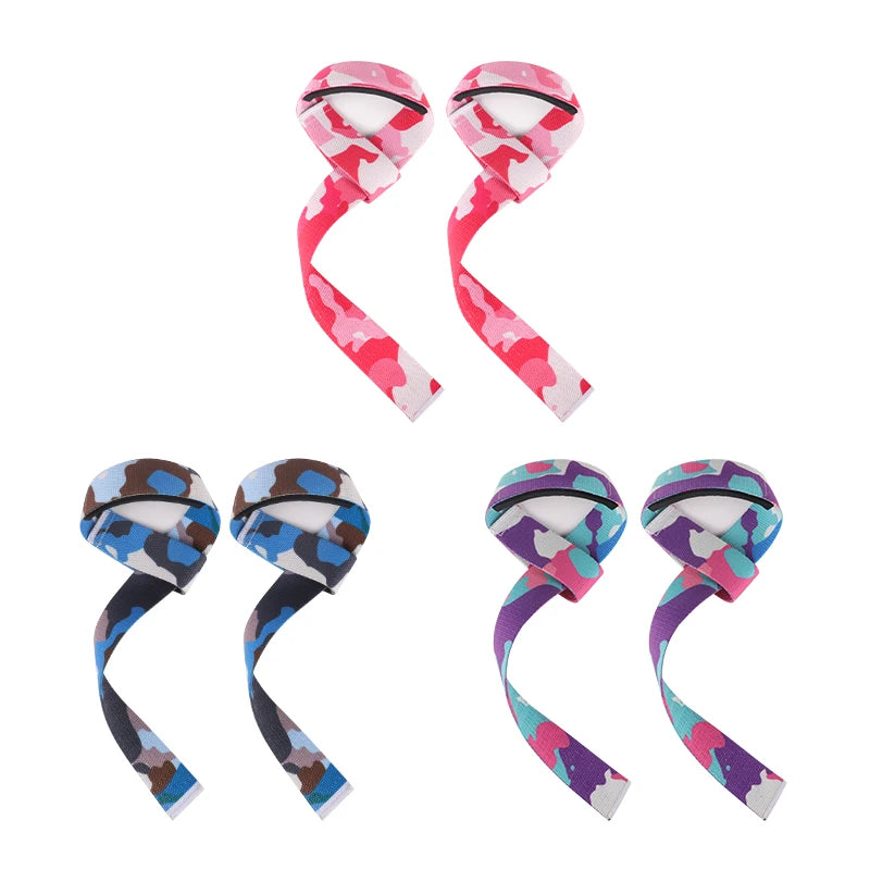 Custom Logo Nylon Hard Pull Wrist Lifting Straps with Non-Slip Grips for Deadlift and Weightlifting-Unisex Fitness Wraps