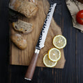 Multifunctional Kitchen Knife 5Cr15Mov Stainless Steel Classic Wooden Handle Butcher Knife Bread Knife
