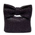 Factory Direct Customized Woven Beach Bag Summer Women Bow Straw Shoulder Handbag
