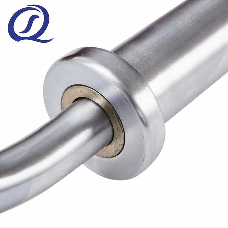 Home Gym PowerLifting Training 2" Chromed Steel EZ Curl Bar 47 Inch Weight Lifting