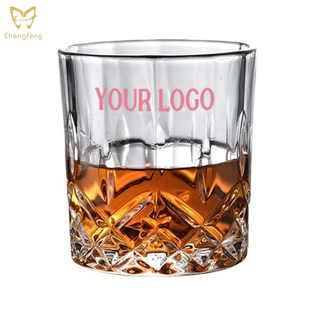 250ml 300ml Whisky Glasses with Custom Logo Lead Free Glassware