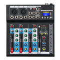 Biner HT4 Professional 4 Channel Audio Mixer Portable  DJ Music Sound Mini USB Audio Console