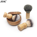 JDK Handcrafted Vegan Shaving Brush with Metal Handle Synthetic Hair Bristles From Guangdong for Wet Shave