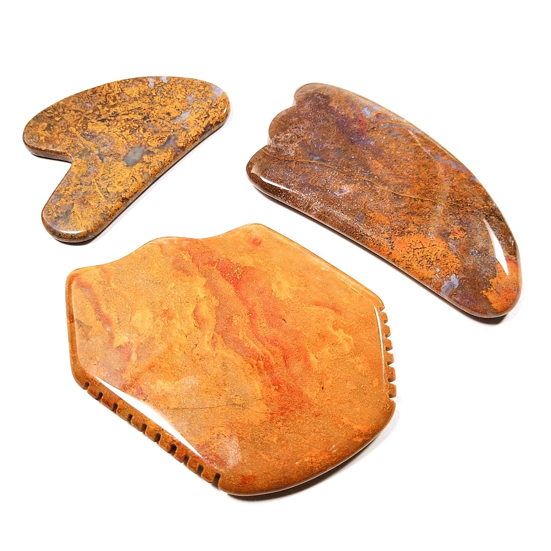 HY Large Quantities Beauty Personal Care Authentic Mookaite jasper Gua Sha Stone Eye Mask Board Spiky Guastone MegaBDM