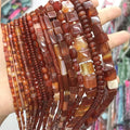 Hot Sale High Quality Natural Carnelian Red Agate Cube Cylinder Stone Abacus Beads Loose Gemstone Beads for Jewelry Diy Bracelet