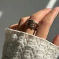 Dazan Autumn Winter New Ins Trendy 18k PVD Gold Plated Stainless Steel Gold Silver Mix Unique Design Ring for Women Party Dance