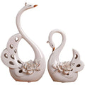 Wholesale Price Home Decor Items   Figurines Wedding  Swan Sculpture Ceramic Ornaments