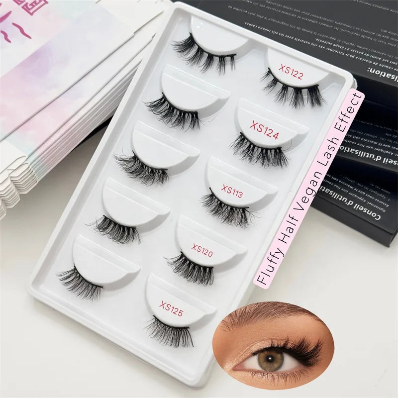 SL Professional Custom Lash Books for Wispy Cat Eye Lashes Half Silk Handmade Reusable Cruelty-Free with Manufacturer Price