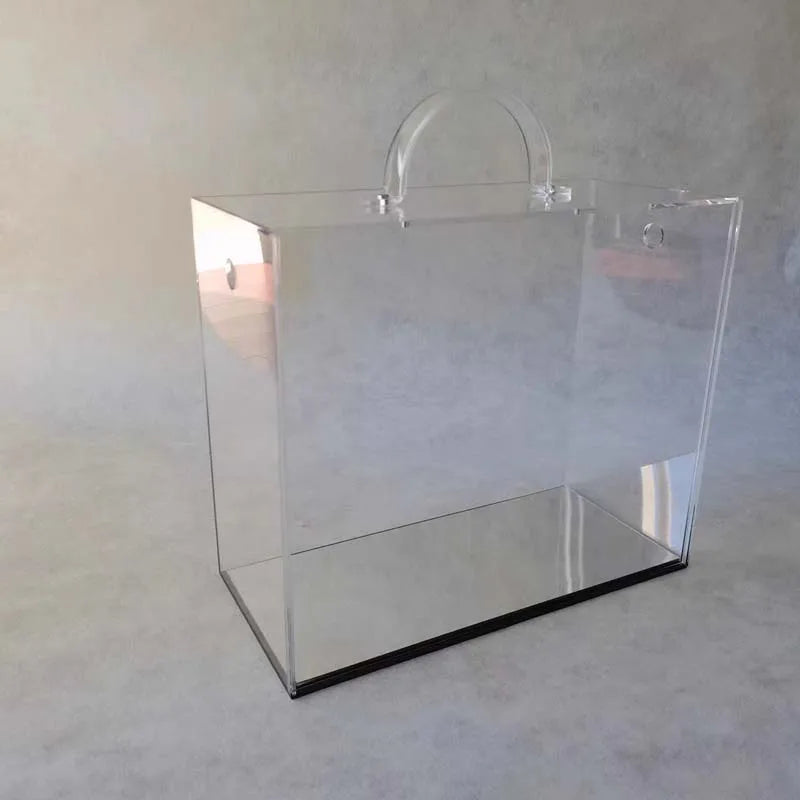 Light Luxury Acrylic Boxes for Gifts Wedding Gift Card Box Clear Acrylic Box for Flower