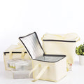Non Woven Customized Reusable Large Square Picnic Insulated Birthday Cake Cooler Tote Delivery Bag